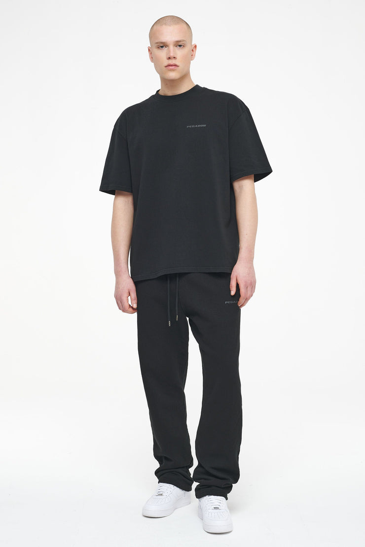 Pegador Logo Oversized Tee Vintage Washed Black Ink Gum Saisonale Angebote