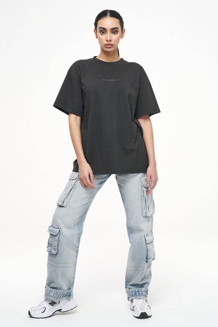 Pegador Beverly Oversized Tee Vintage Washed Iron Grey Gum Kostenloser Versand international