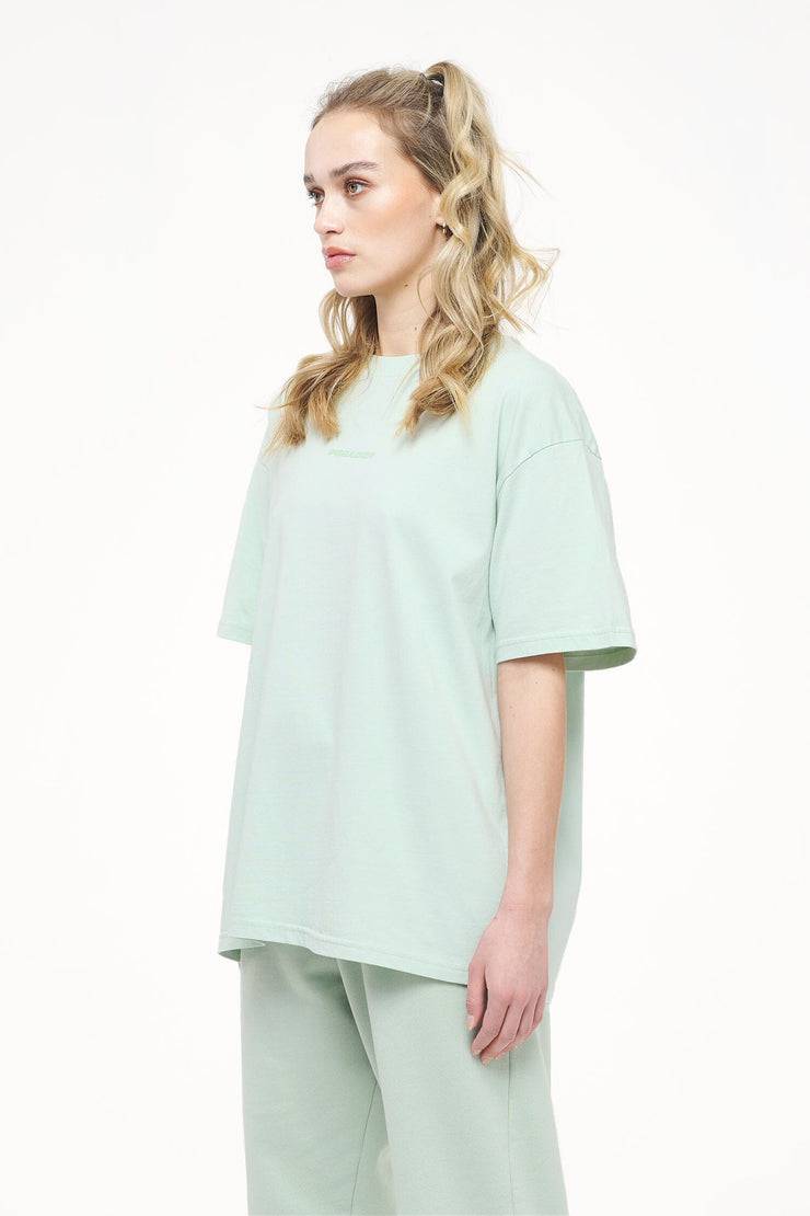 Pegador Beverly Logo Oversized Tee Vintage Washed Milky Green Gum Black Friday Preise