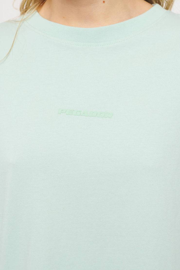 Pegador Beverly Logo Oversized Tee Vintage Washed Milky Green Gum Black Friday Preise