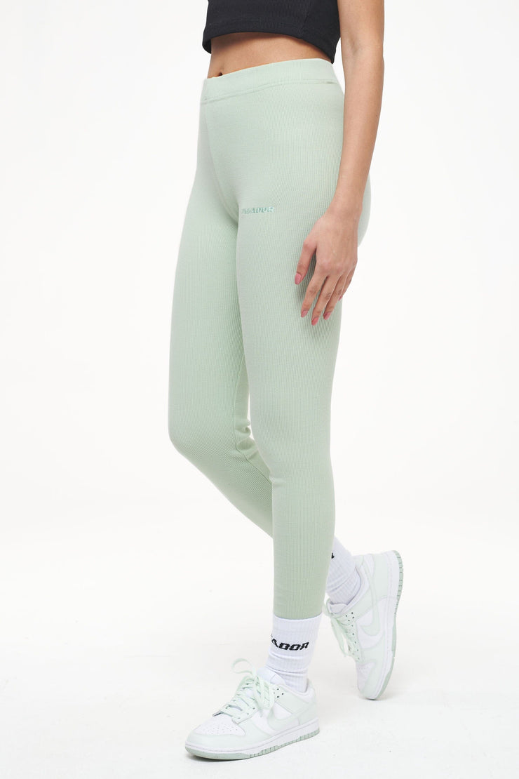 Pegador Jill Rib Leggings Vintage Washed Milky Green 50% Rabatt für begrenzte Zeit