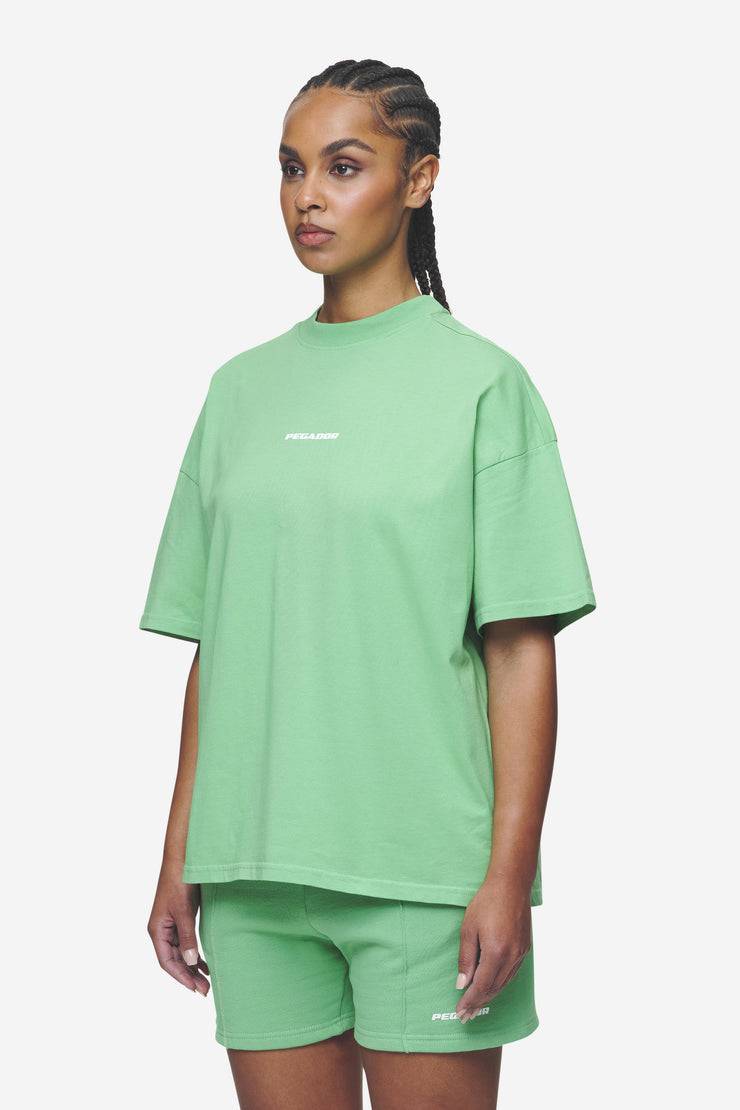 Pegador Bracy Heavy Oversized Tee Washed Peppermint Green White Gum 2025
