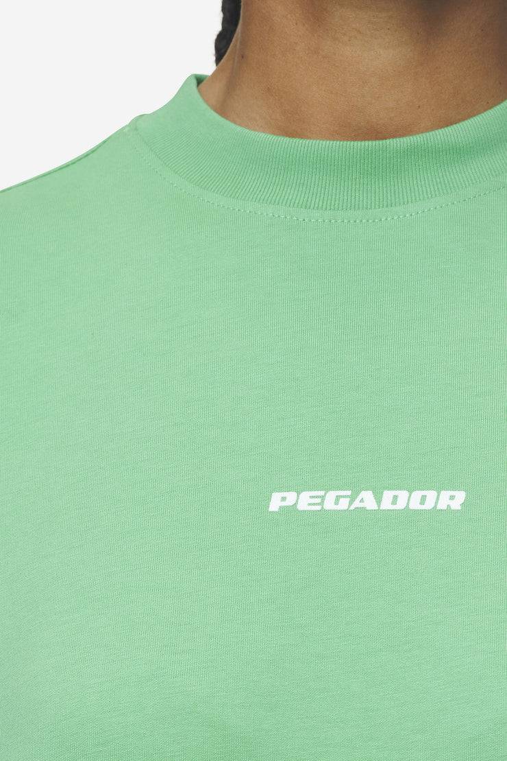 Pegador Bracy Heavy Oversized Tee Washed Peppermint Green White Gum 2025