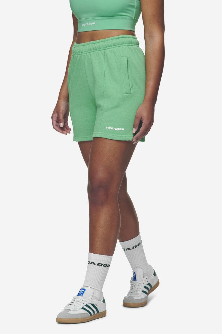 Pegador Sully High Waisted Shorts Washed Peppermint Green White Gum Online