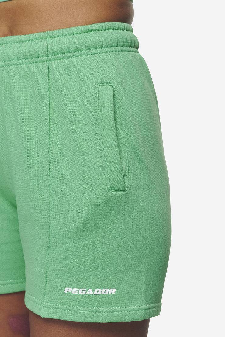Pegador Sully High Waisted Shorts Washed Peppermint Green White Gum Online