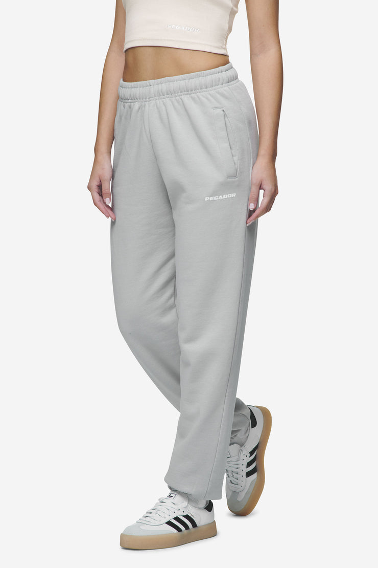 Pegador Villa High Waisted Sweat Pants Washed Sky Grey White Gum Hotsell