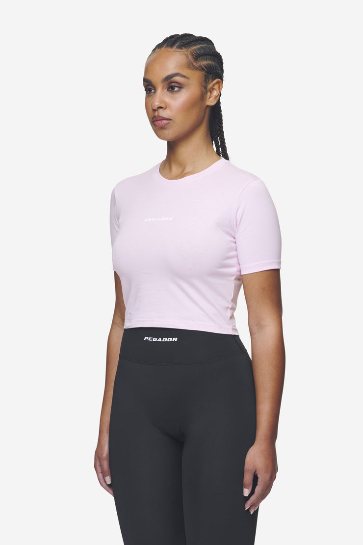 Pegador Ines Cropped Baby Tee Washed Bubblegum White Gum Schlussverkauf