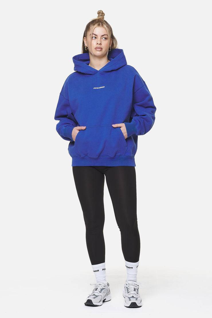 Pegador Clarita Logo Oversized Hoodie Washed True Blue White Gum Meist gekauft