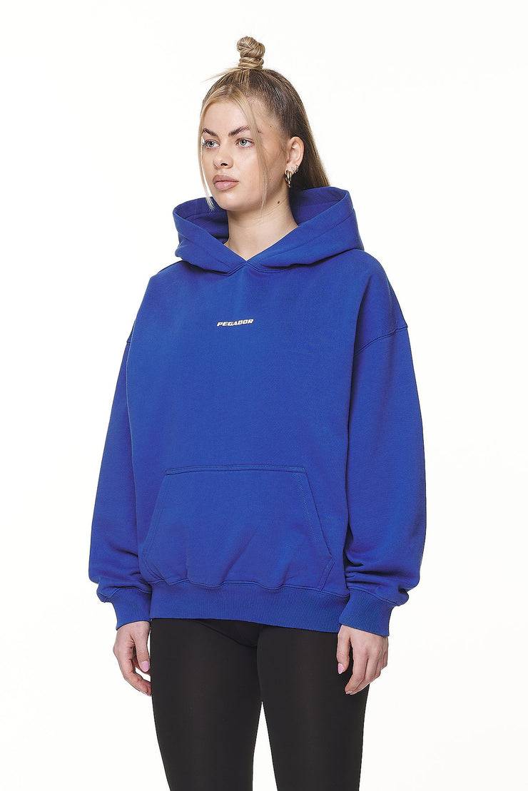 Pegador Clarita Logo Oversized Hoodie Washed True Blue White Gum Meist gekauft