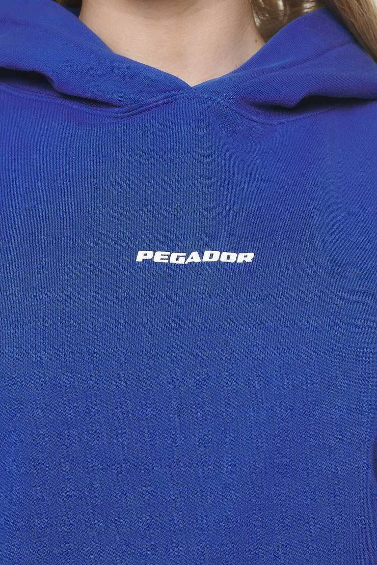 Pegador Clarita Logo Oversized Hoodie Washed True Blue White Gum Meist gekauft