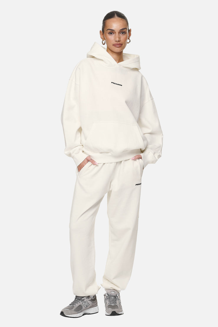 Pegador Clarita Logo Oversized Hoodie Washed Coconut Milk Black Gum Kostenloser Versand