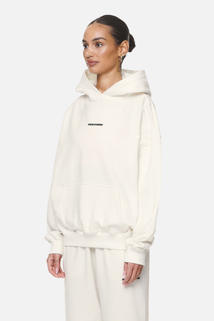 Pegador Clarita Logo Oversized Hoodie Washed Coconut Milk Black Gum Kostenloser Versand