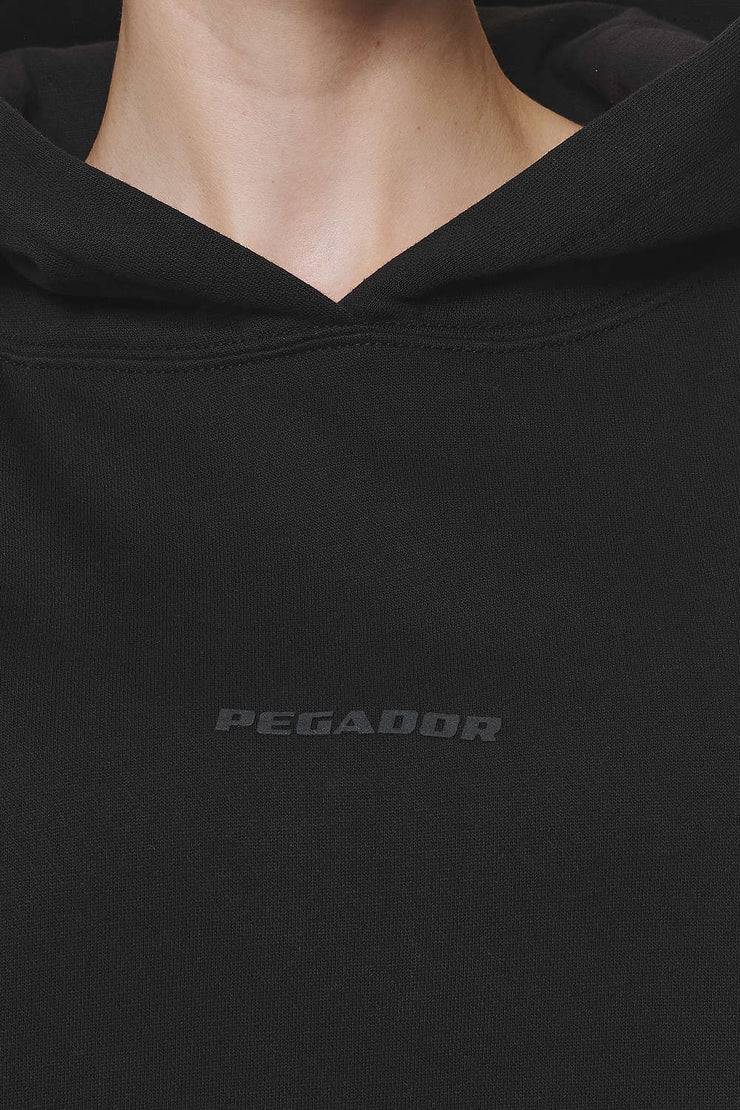 Pegador Clarita Logo Oversized Hoodie Black Gum Rabatt