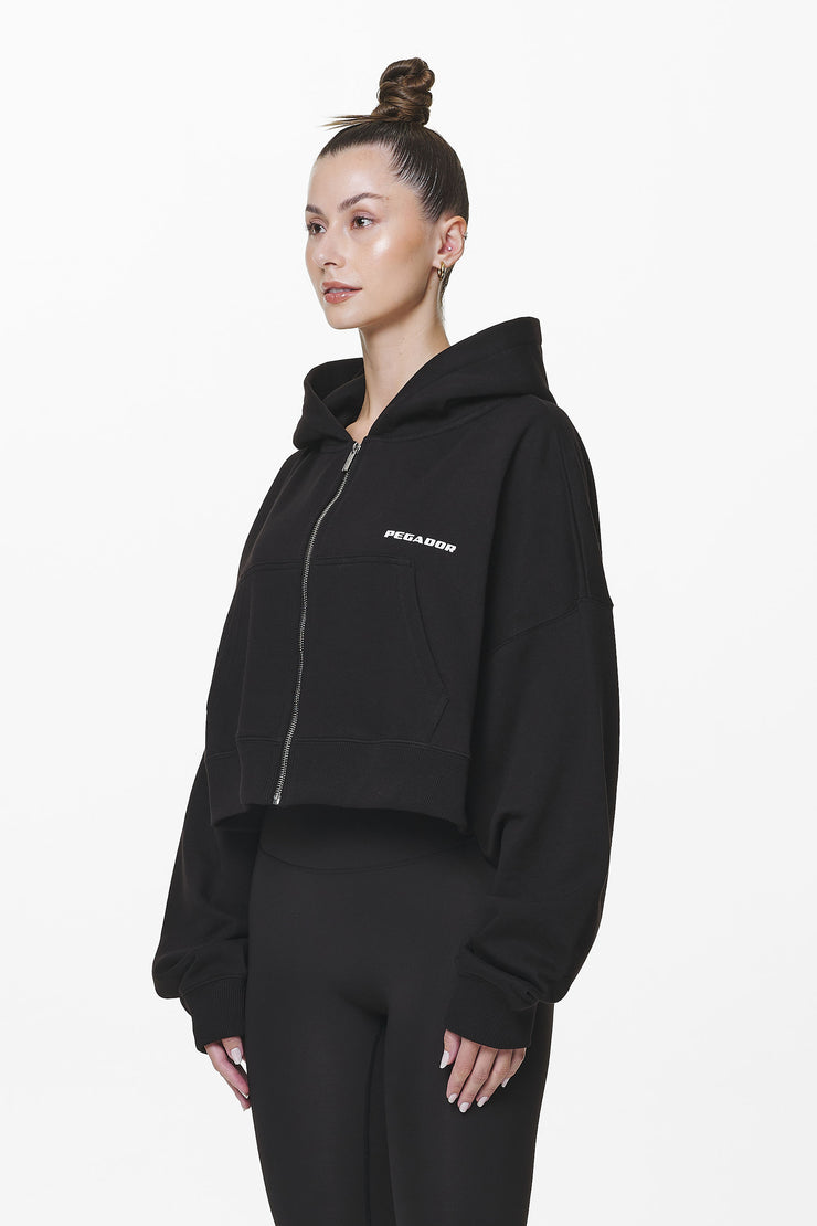 Pegador Marla Cropped Zip Hoodie Black Gum Günstig kaufen