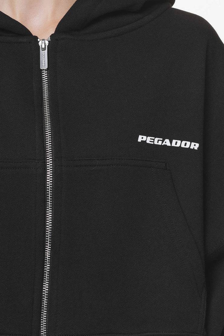 Pegador Marla Cropped Zip Hoodie Black Gum Günstig kaufen
