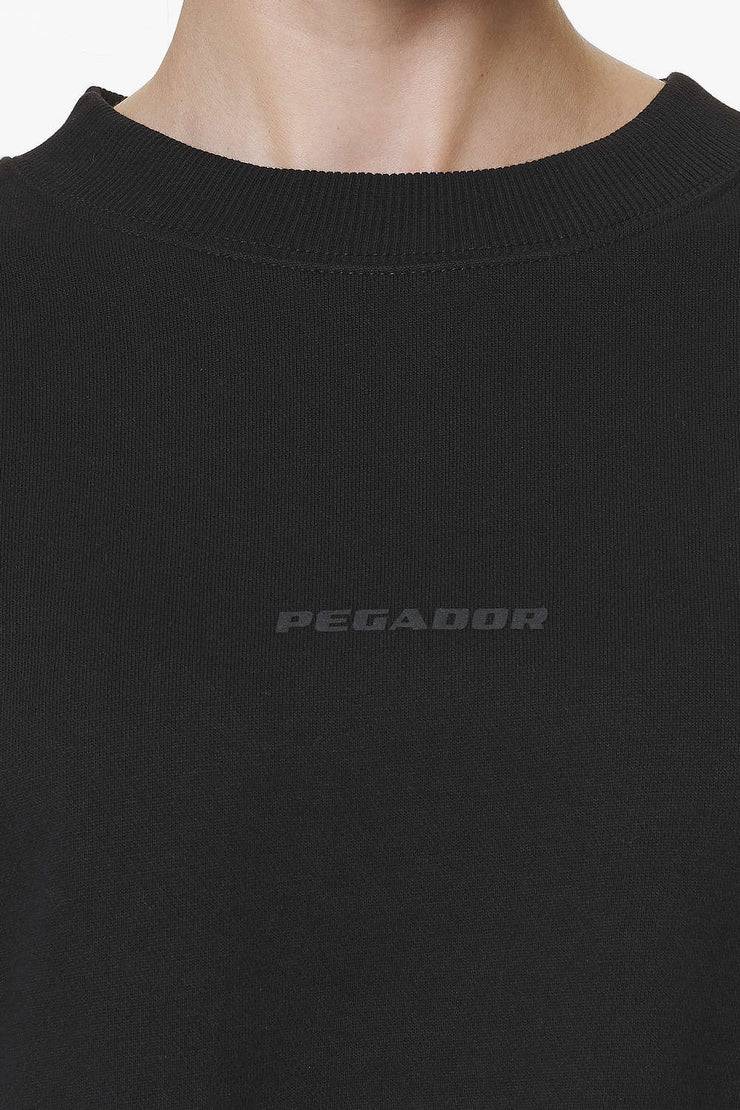 Pegador Londa Cropped Oversized Sweater Black Gum Versandkostenfrei