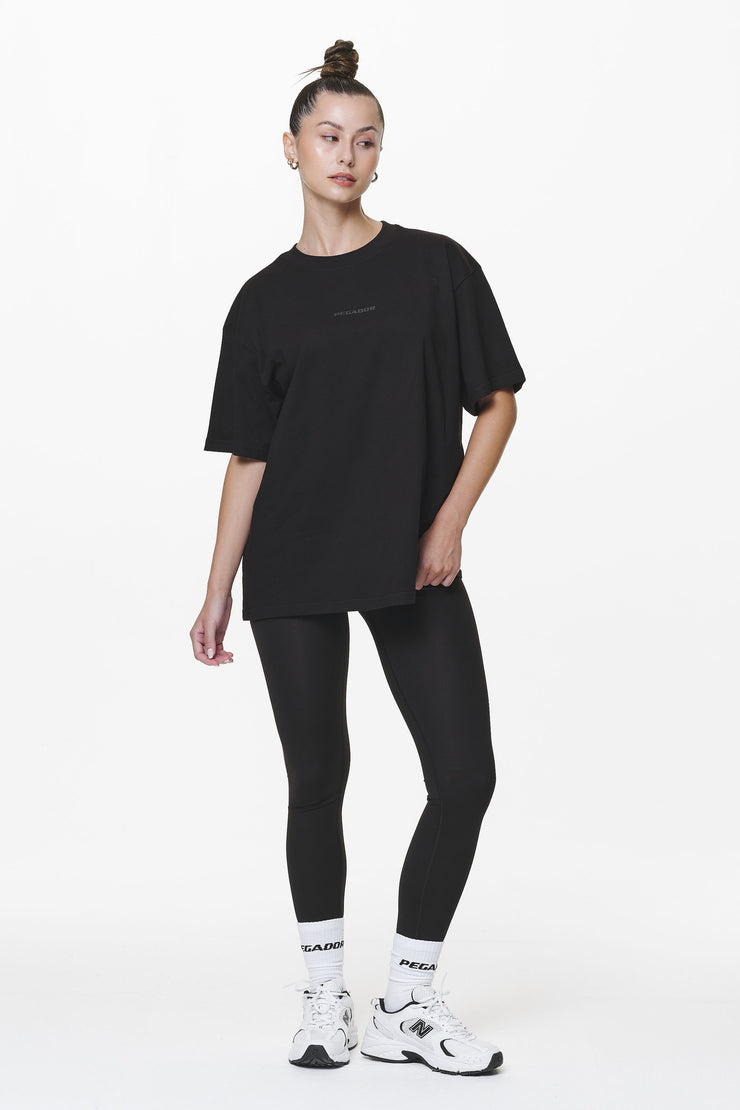 Pegador Beverly Logo Oversized Tee Black Gum Großer Ausverkauf