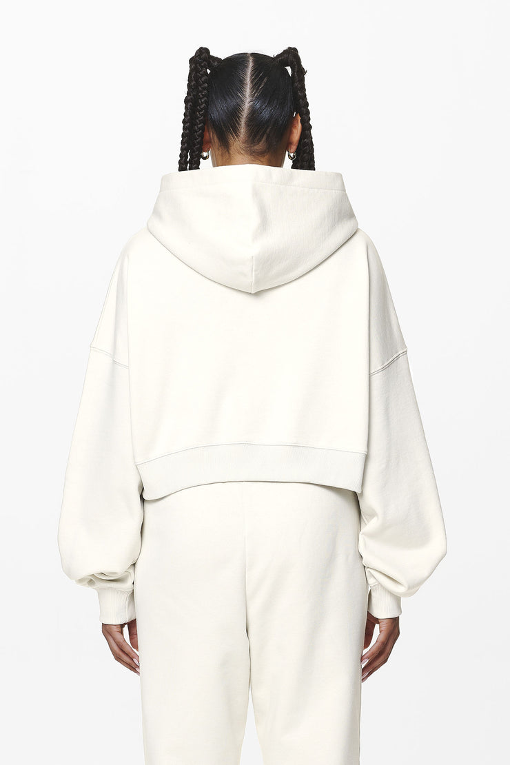 Pegador Marla Cropped Zip Hoodie Washed Salty Cream Gum Preisnachlass