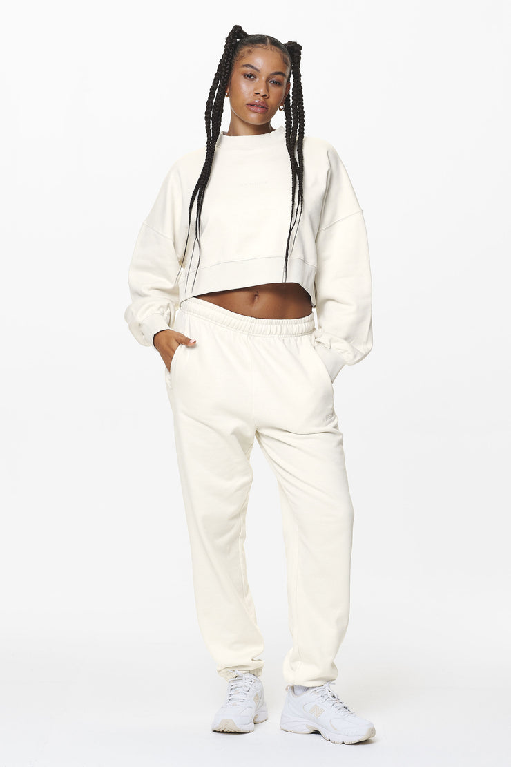 Pegador Londa Cropped Oversized Sweater Washed Salty Cream Gum Saisonschlussverkauf