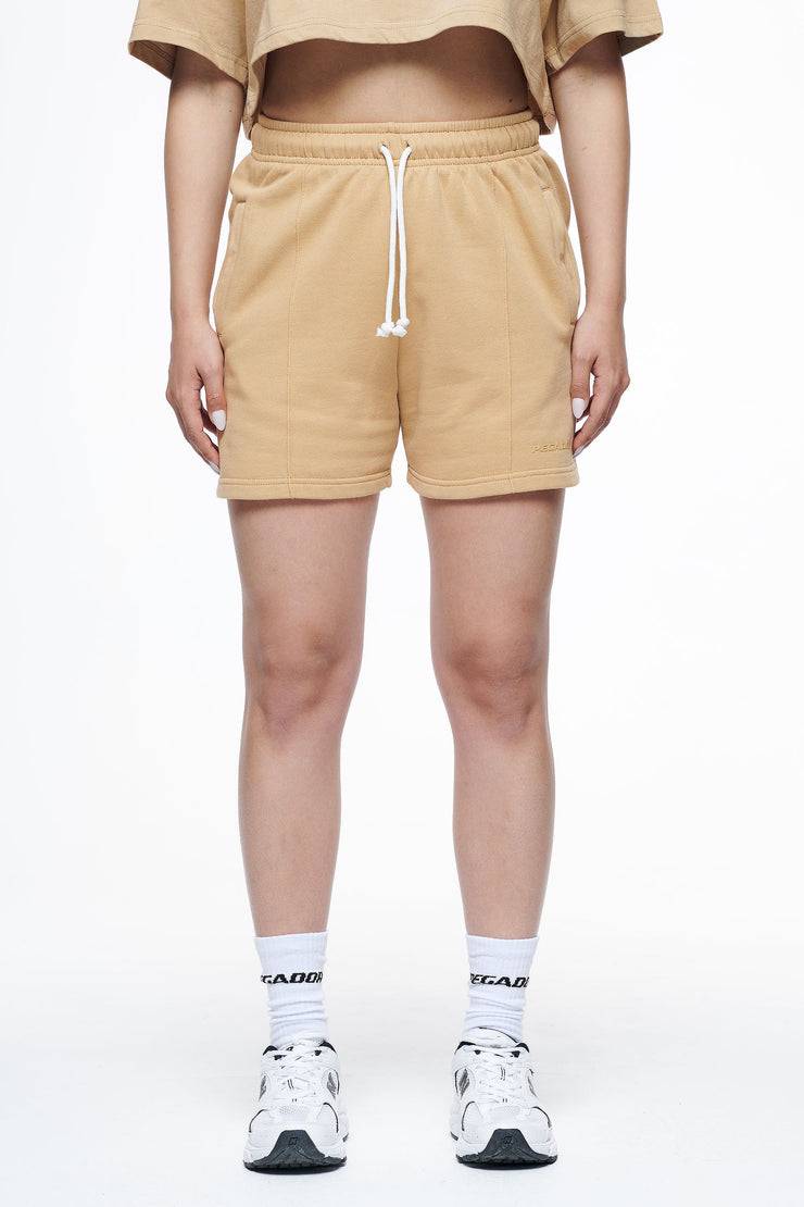Pegador Umbria High Waisted Shorts Vintage Washed Espresso Gum Discount Store für neue Produkte