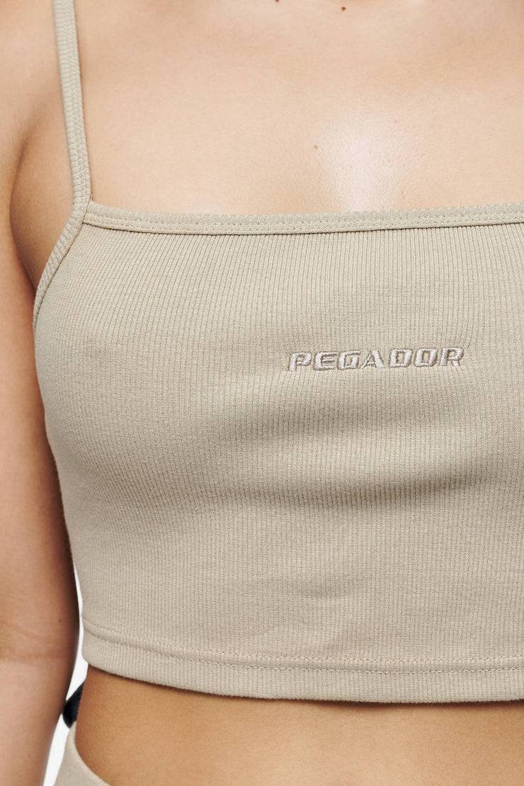 Pegador Ruby Rib Crop Top Vintage Washed Espresso Nur noch ein Tag übrig
