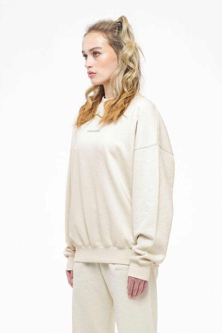 Pegador Bay Oversized Sweater Vintage Washed Angels Cream Gum Riesige Rabatte