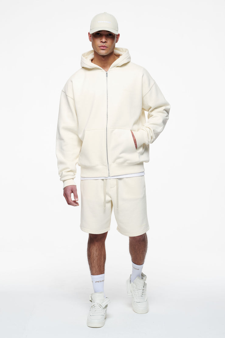Pegador Logo Heavy Sweat Shorts Vintage Washed Unbleached Gum Fabrikladen