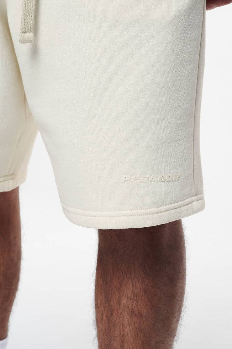 Pegador Logo Heavy Sweat Shorts Vintage Washed Unbleached Gum Fabrikladen