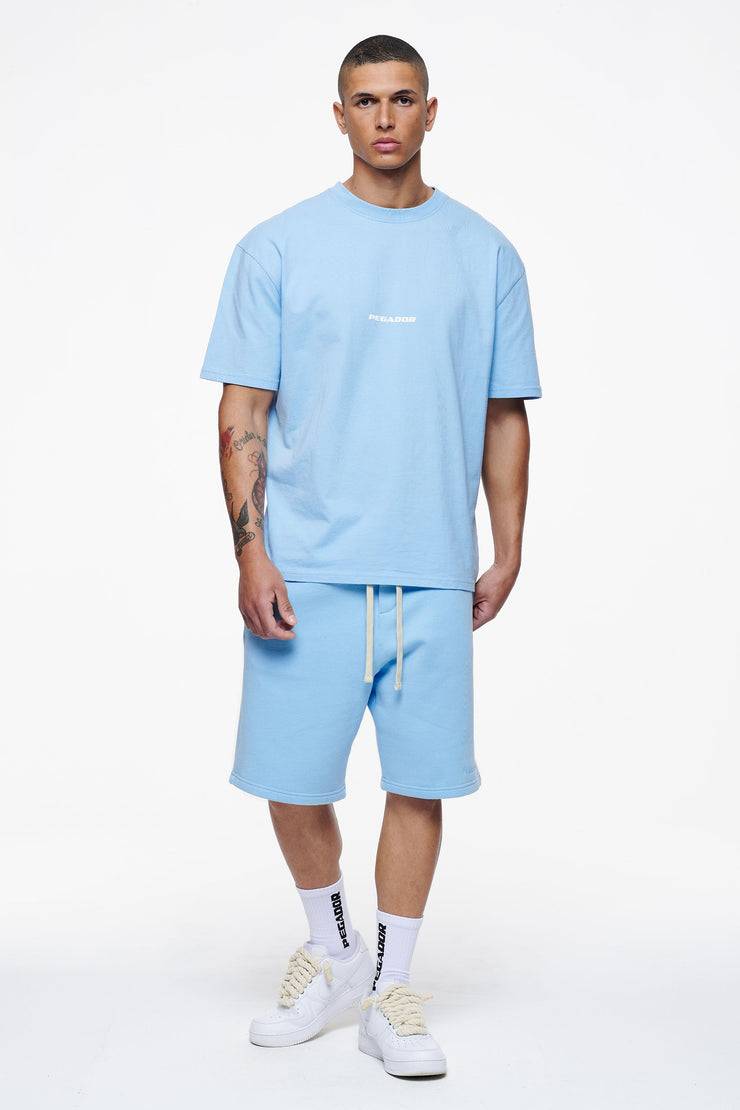 Pegador Logo Heavy Sweat Shorts Vintage Washed Riviera Blue Gum Speichern exportieren