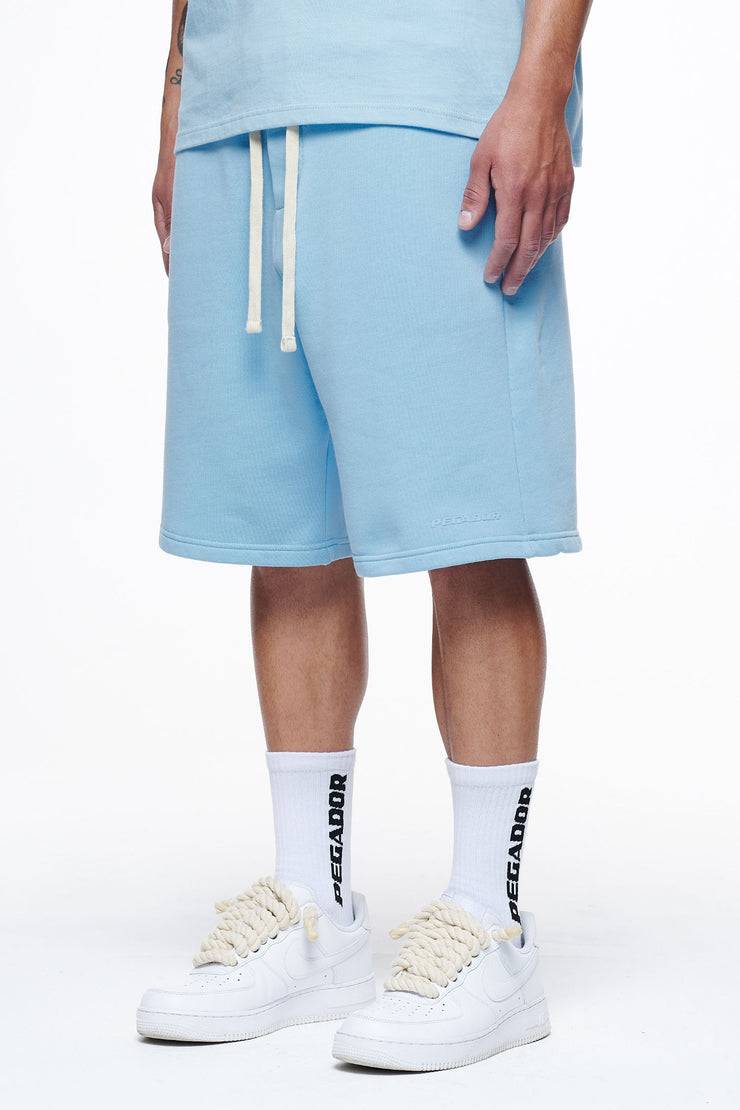 Pegador Logo Heavy Sweat Shorts Vintage Washed Riviera Blue Gum Speichern exportieren