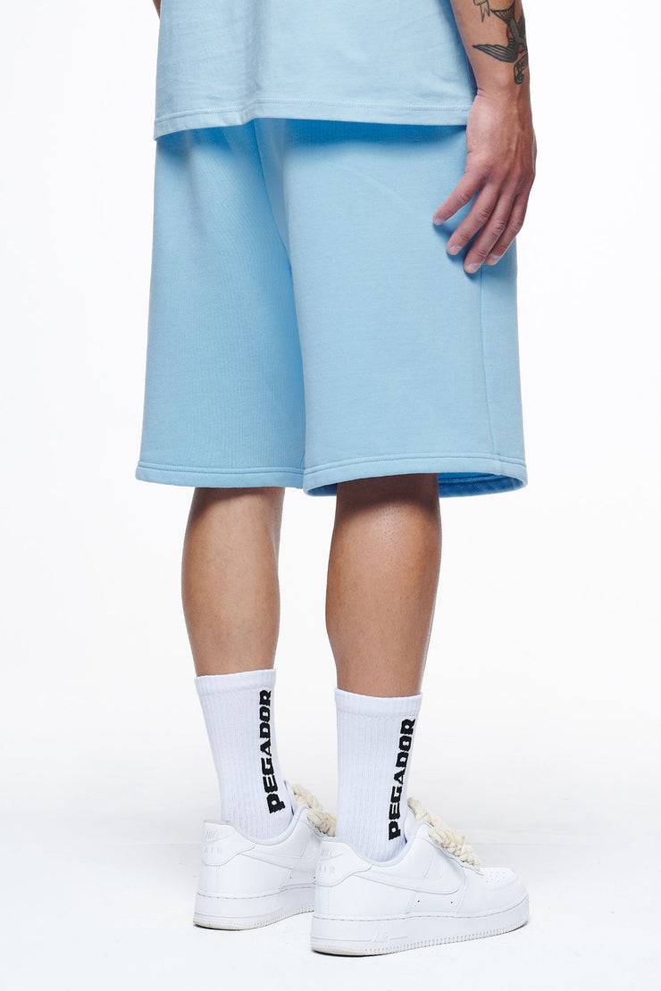 Pegador Logo Heavy Sweat Shorts Vintage Washed Riviera Blue Gum Speichern exportieren