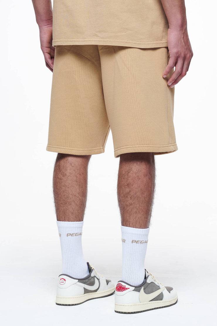Pegador Logo Heavy Sweat Shorts Vintage Washed Espresso Gum Im Verkauf