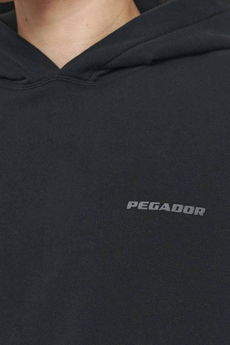 Pegador Logo Oversized Hoodie Vintage Washed Black Ink Gum Rabatte dieses Monats