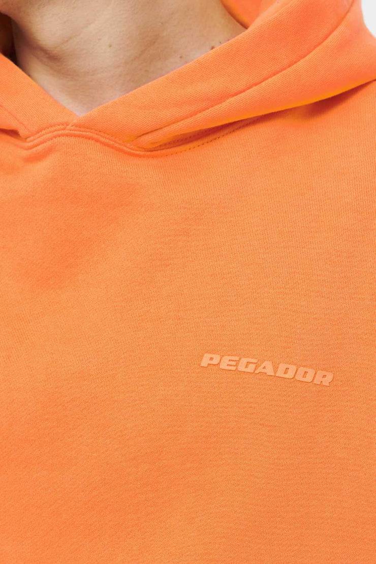Pegador Logo Oversized Hoodie Vintage Washed Sunrise Orange Gum Auslauf