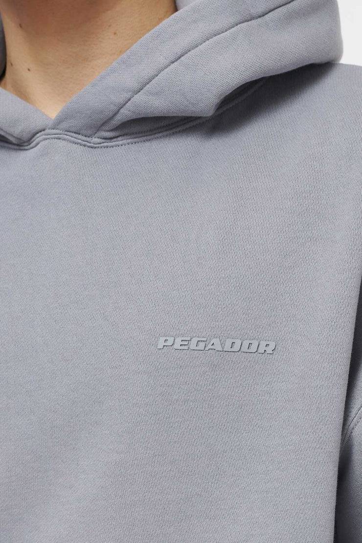 Pegador Logo Oversized Hoodie Vintage Washed Dusk Grey Gum Angebote
