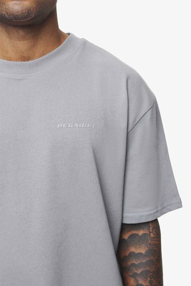 Pegador Logo Oversized Tee Vintage Washed Dusk Grey Gum Hotsell