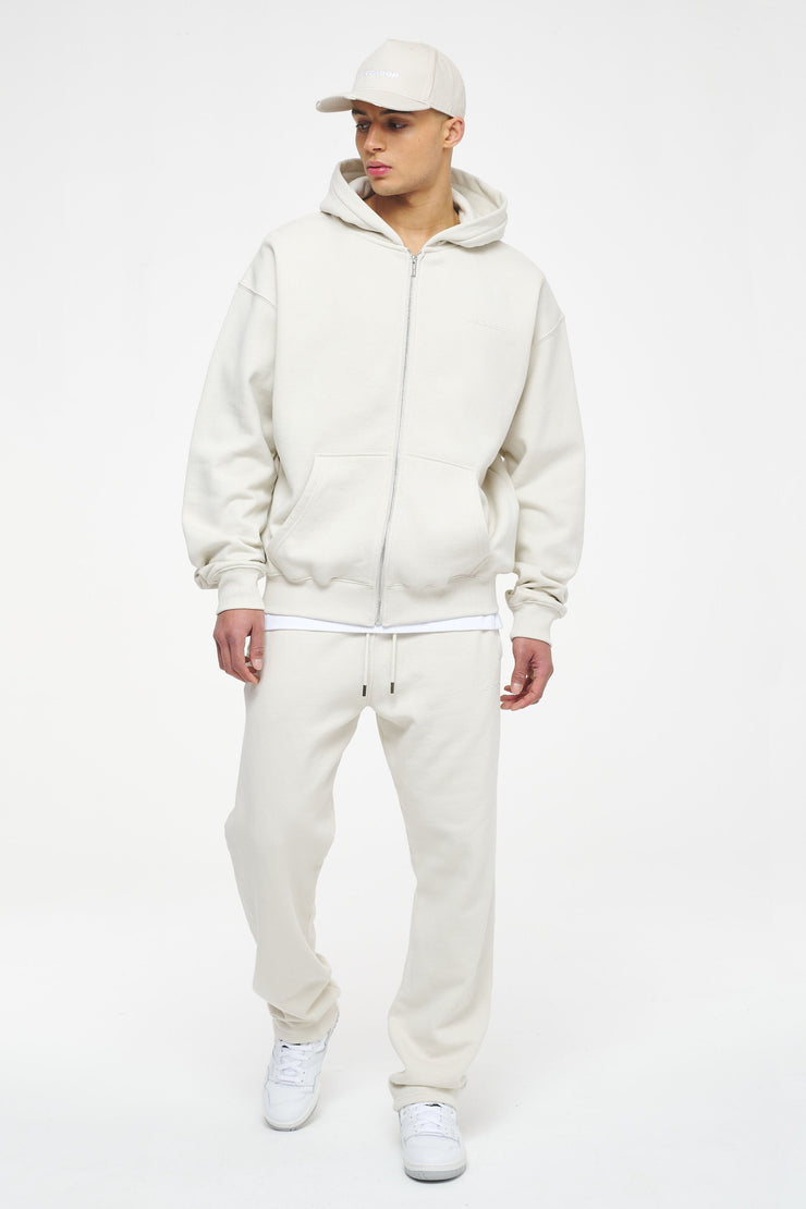 Pegador Logo Oversized Sweat Jacket Vintage Washed Angels Cream Gum Schlussverkauf