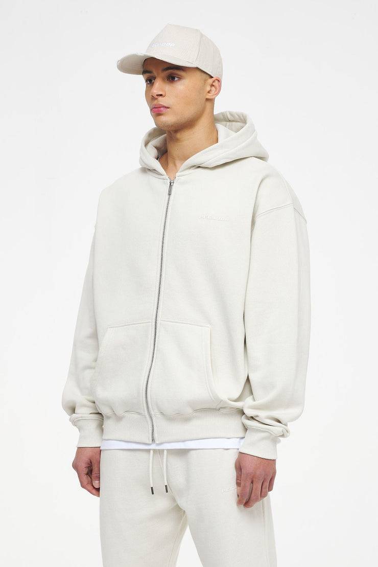 Pegador Logo Oversized Sweat Jacket Vintage Washed Angels Cream Gum Schlussverkauf