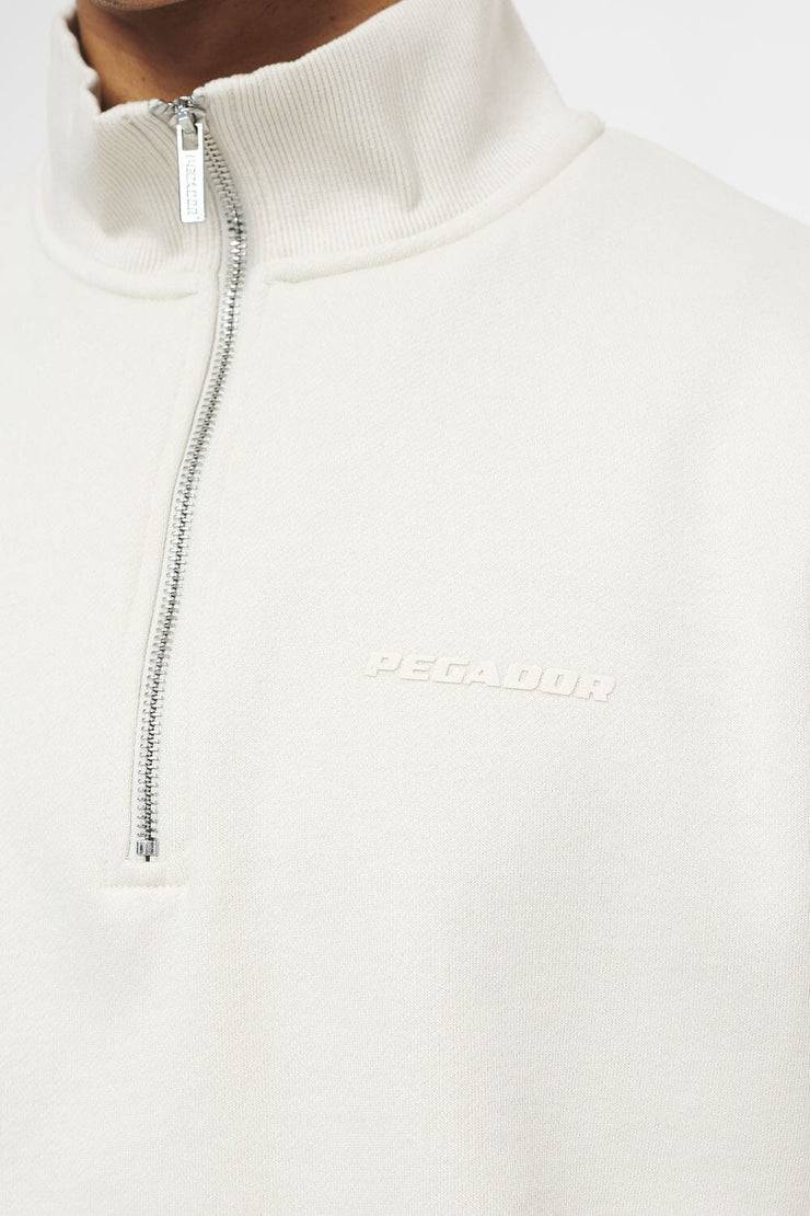 Pegador Logo Oversized Halfzip Sweater Vintage Washed Angels Cream Gum Günstiger Verkauf