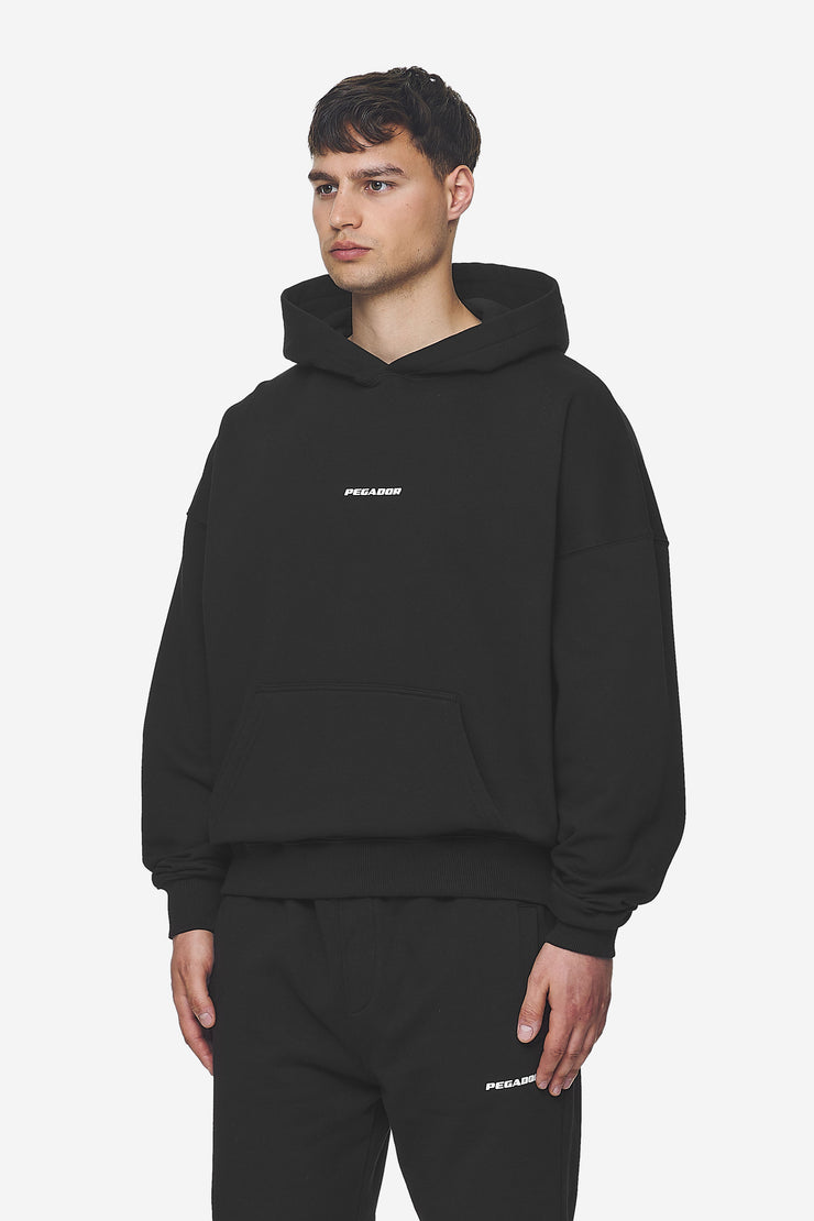 Pegador Logo Boxy Hoodie Washed Black White Gum Blitzverkäufe