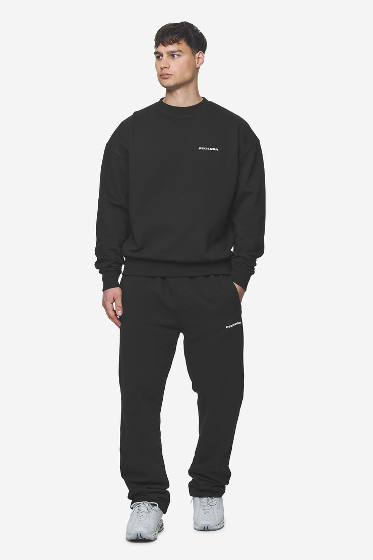 Pegador Logo Oversized Sweater Washed Black White Gum Kostenloser Versand