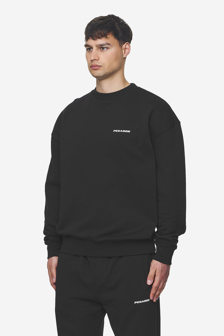 Pegador Logo Oversized Sweater Washed Black White Gum Kostenloser Versand