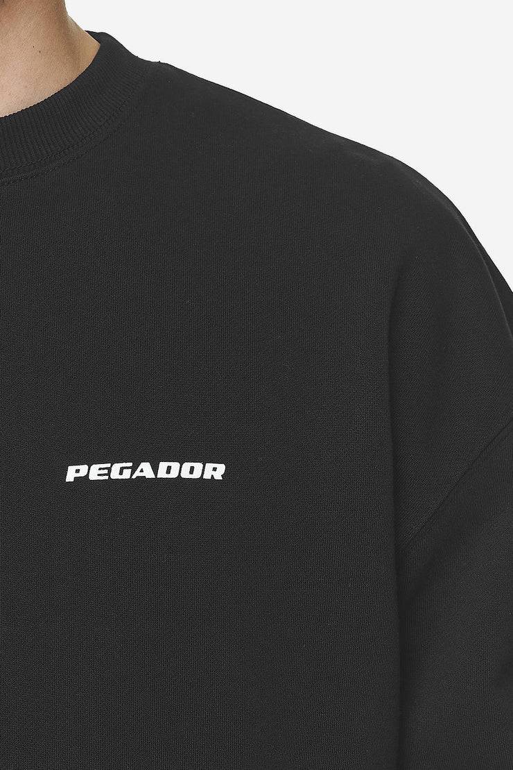 Pegador Logo Oversized Sweater Washed Black White Gum Kostenloser Versand