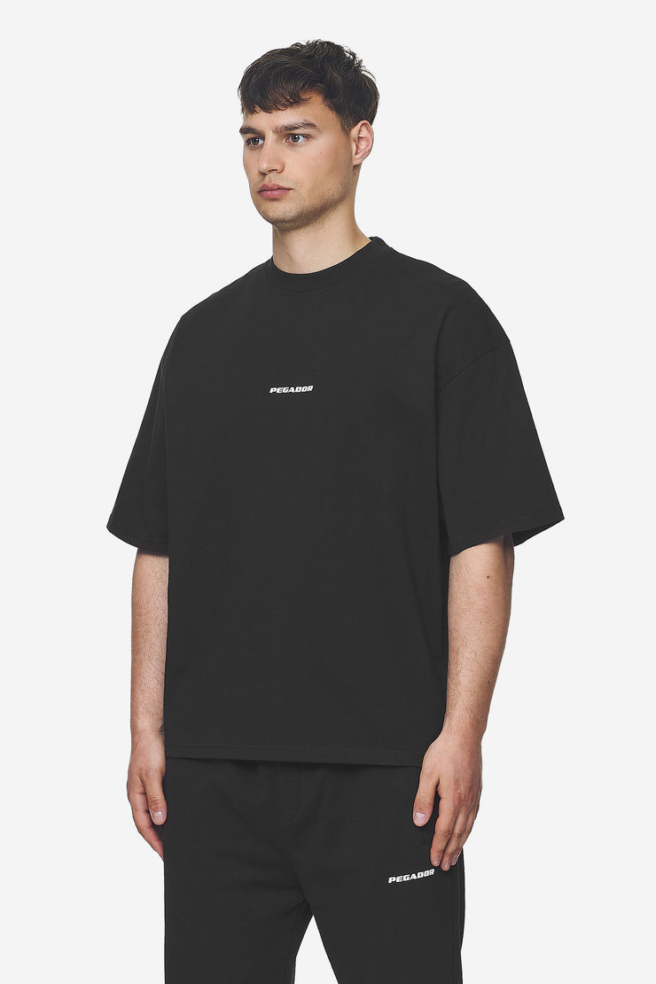 Pegador Logo Boxy Tee Washed Black White Gum Fabrik Onlineshop