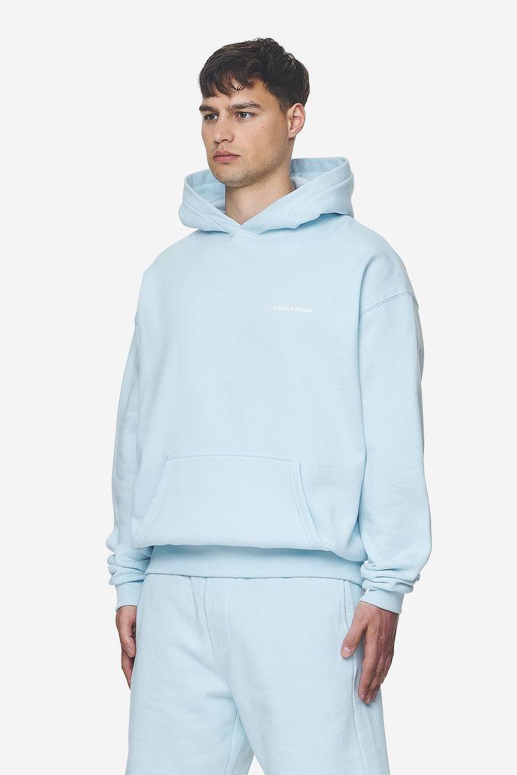 Pegador Logo Oversized Hoodie Washed Baby Blue White Gum Versandkostenfrei