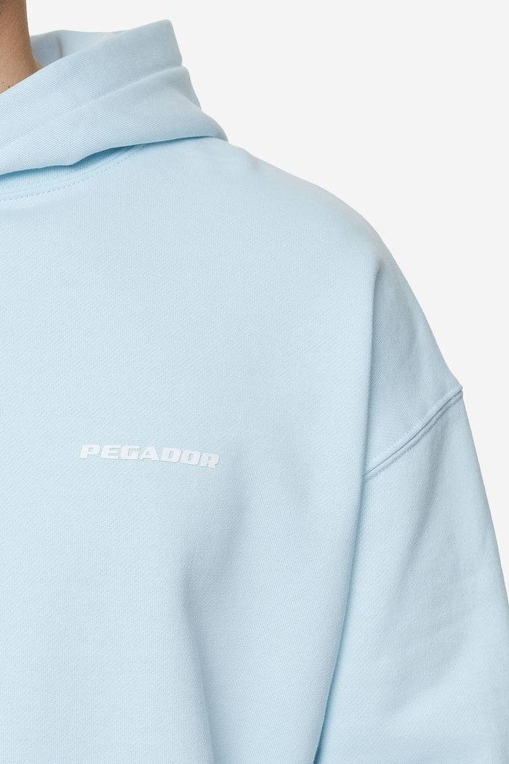 Pegador Logo Oversized Hoodie Washed Baby Blue White Gum Versandkostenfrei