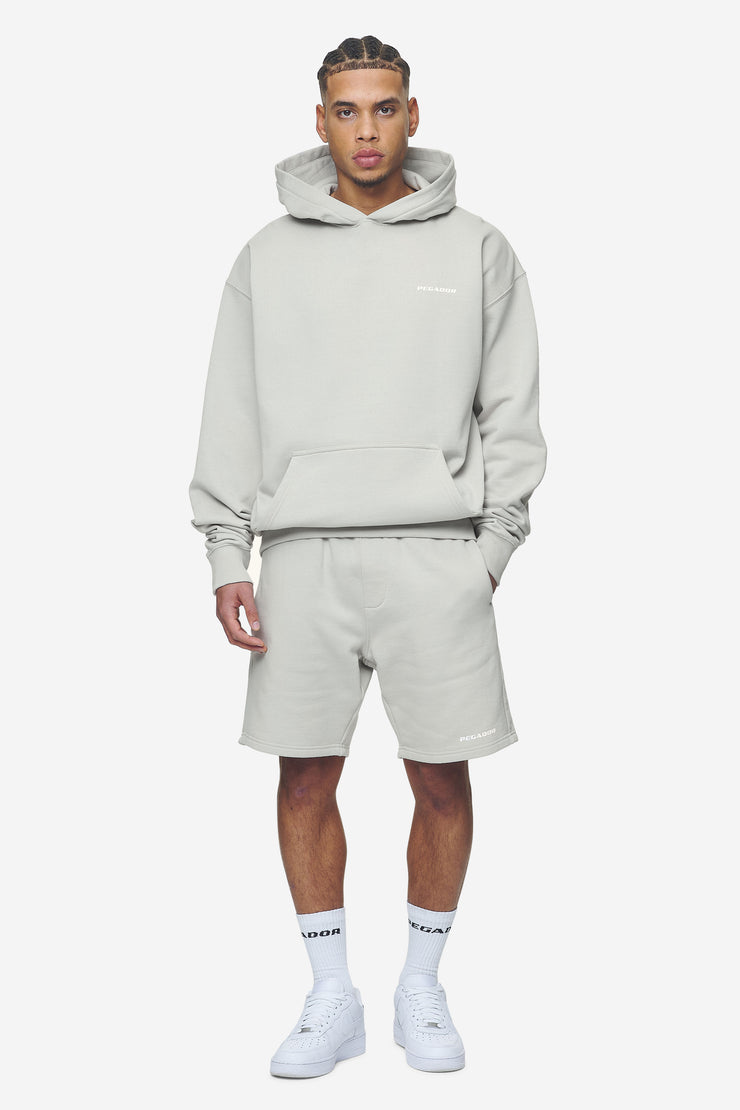 Pegador Logo Oversized Hoodie Washed Pearl Grey White Gum Exklusivangebot