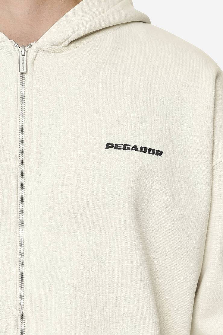 Pegador Logo Oversized Sweat Jacket Washed Salty Cream Black Gum Weihnachtsangebot