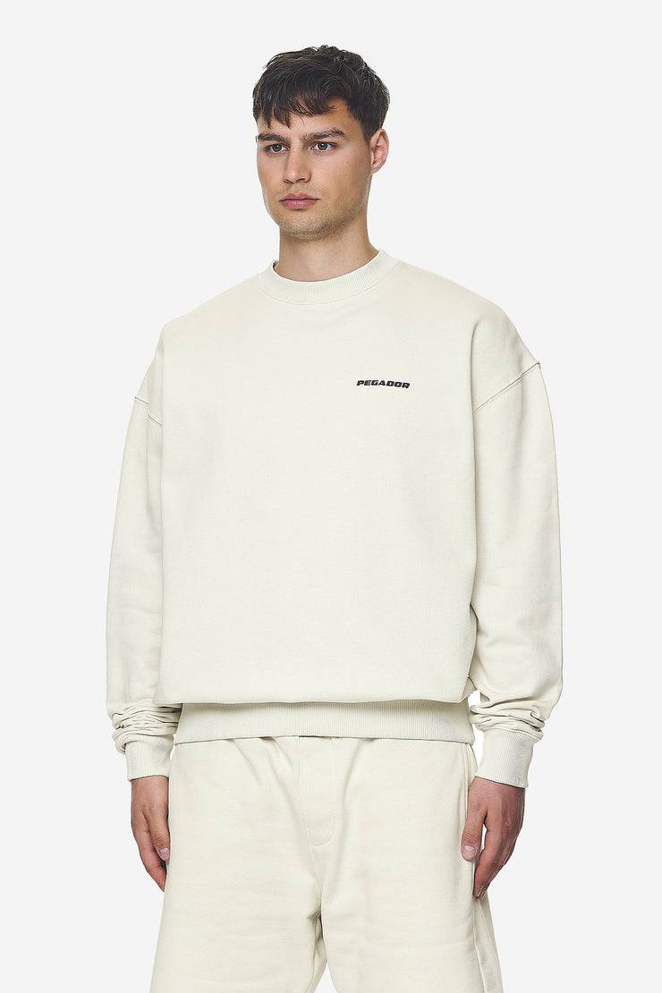 Pegador Logo Oversized Sweater Washed Salty Cream Black Gum Muttertagsangebot