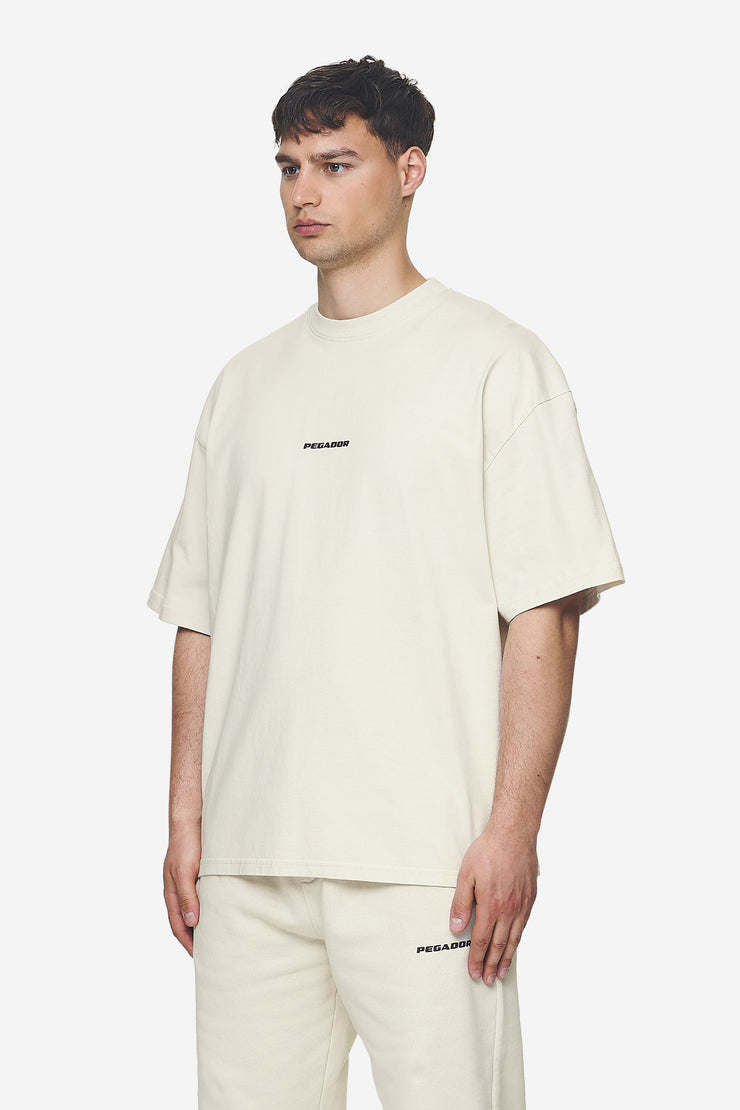 Pegador Logo Boxy Tee Washed Salty Cream Black Gum Vatertagsangebot